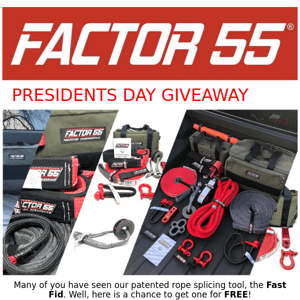 Presidents Day Giveaway | Get a Fast Fid on us this Weekend Only!