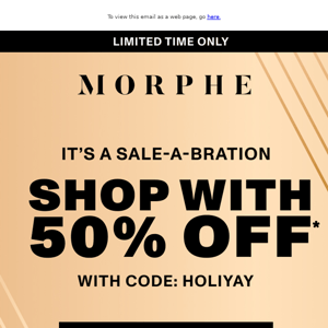 50% OFF is happening right now.