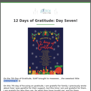 On the Seventh Day of Gratitude, SUAT Gave to Meee...