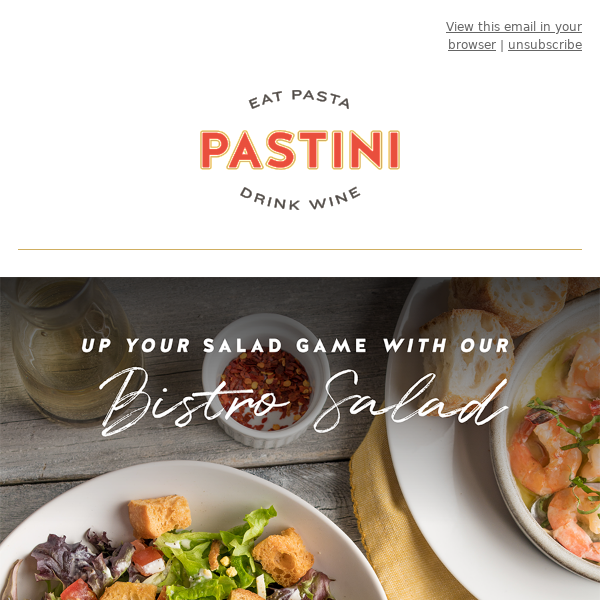 Explore Salads at Pastini 🥗