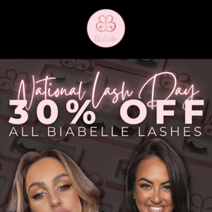 30% OFF ALL LASHES! 😱👀
