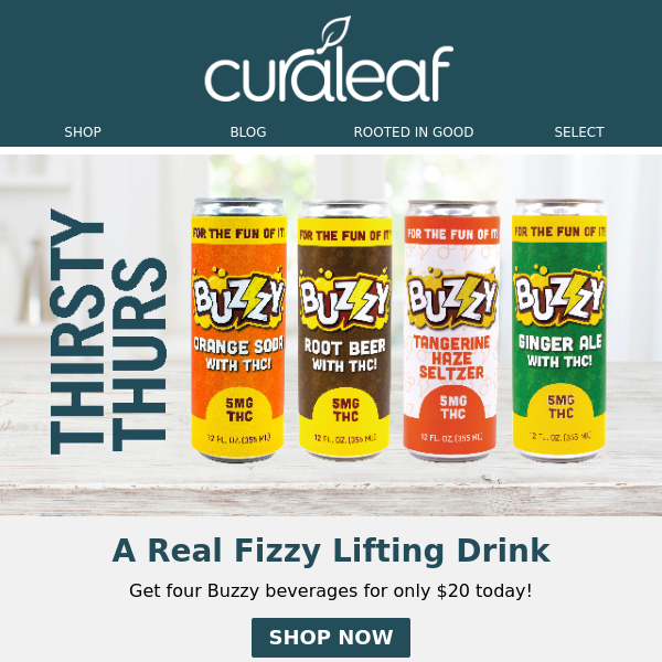 Thirsty? Save on Buzzy beverages 💦