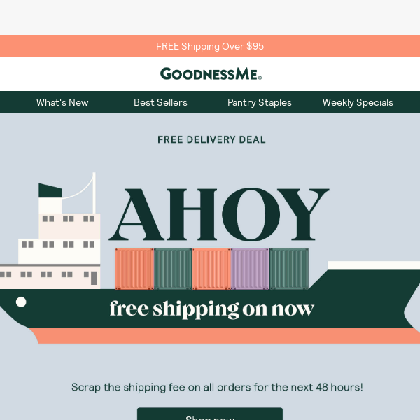 Surprise: You get free shipping!