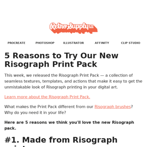 Elevate your designs with our new Risograph Print Pack