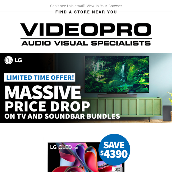Massive Price Drop on LG TV + Soundbar Bundles!