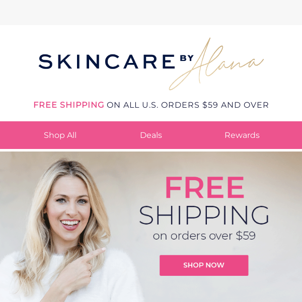 Free Shipping on orders over $59