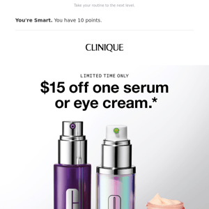 Level up your skincare! 🙌🏼 Get $15 off serum or eye cream.