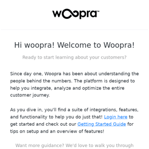 Getting Started with Woopra