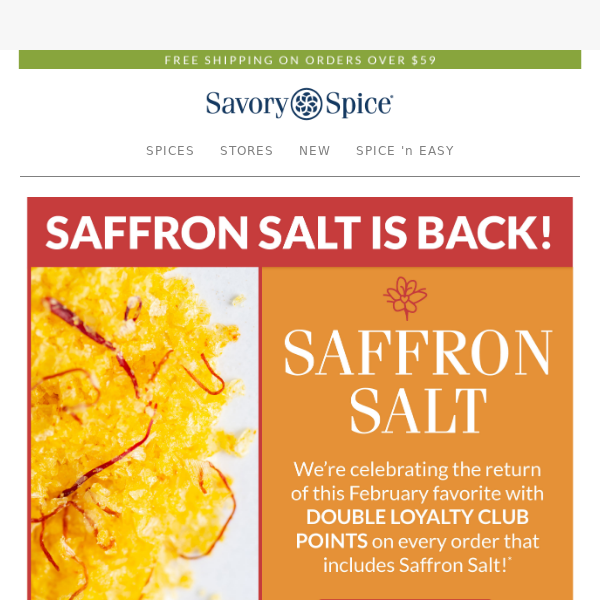 It’s Saffron Salt Time 💛 This Favorite Is Back but Only for February
