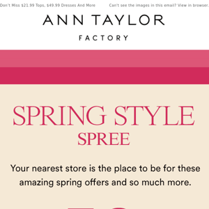 Happening Now: Up To 50% Off + The Spring Style Spree