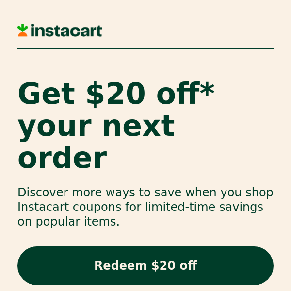 Instacart promo discount code new customer