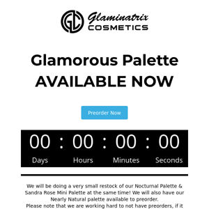 AVAILABLE NOW! Glamorous Palette 💋
