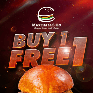 Grab Your Free Burger at Marshall's Co. Today!