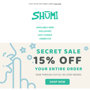 Secret Sale!