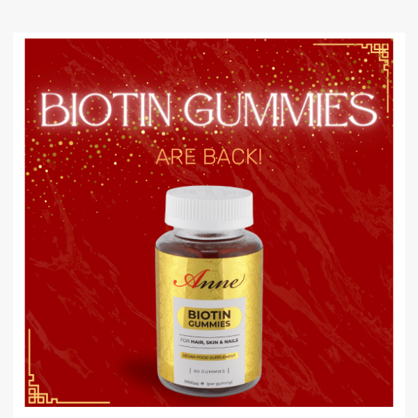 Biotin Gummies Are Back On The Menu 😍