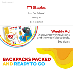 🔎 Find all your essentials at Staples... Top up that pencil case for 50¢!
