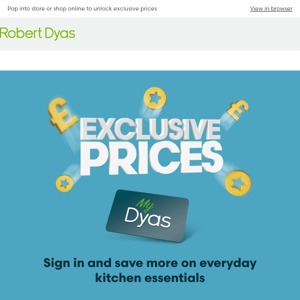 Save on everyday kitchen essentials with MyDyas