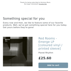 Now shipping! Red Rooms - Emerge LP [coloured vinyl / printed sleeve]