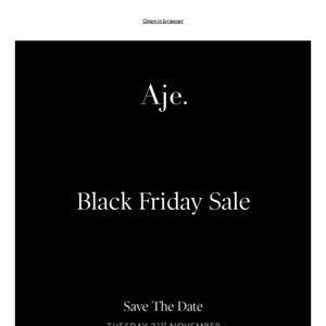 Save The Date | Black Friday Sale Is Coming