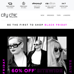 We're Giving You a Head Start | 60% Off* Sitewide | Black Friday Early Access