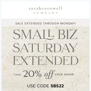 Take 20% OFF Sitewide through Monday!