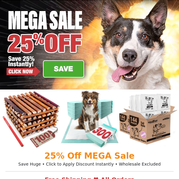 Mega Sale > 25% OFF