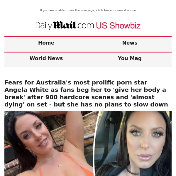 Fears for Australia's most prolific porn star Angela White as fans beg her  to 'give her body a break' after 900 hardcore scenes and 'almost dying' on  set - but she has
