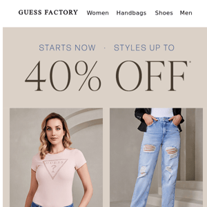 Up to 40% Off Style Favorites