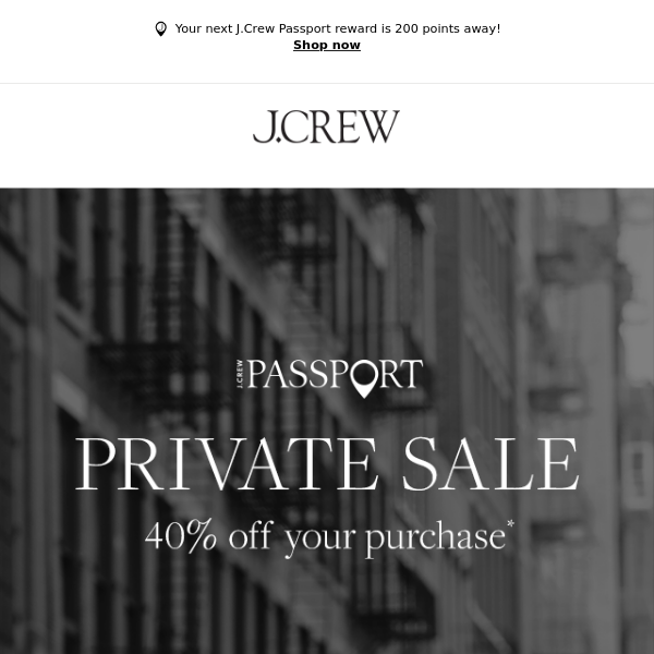 Don’t miss our Private Sale, with 40% off