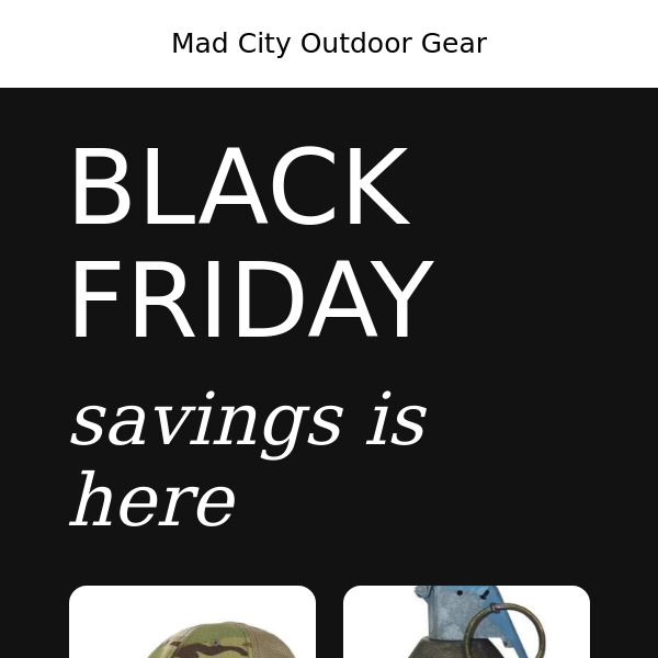 Black Friday is HERE - Save up to 50% Off select items