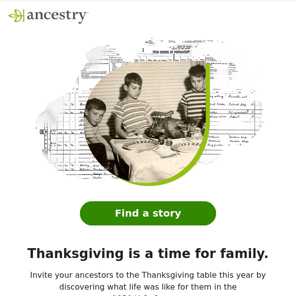 Find a story to share at Thanksgiving