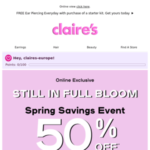 50% OFF almost everything 💐 Spring Savings Event