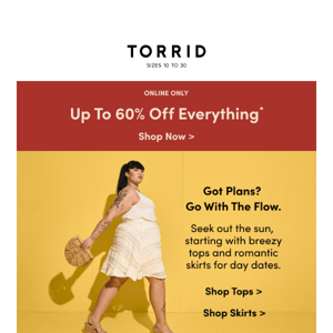 Up to 60% off NEW spring outfits!
