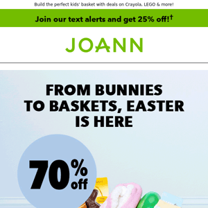 Hop to It: 70% off ALL Easter 🐰