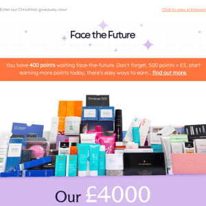 Face the Future, WIN over £4k of products in time for Christmas!