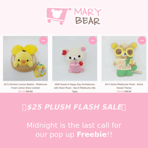 💕$25 RILAKKUMA FLASH SALE💕FREEBIE until Midnight!!