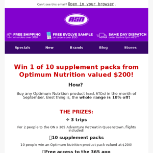 Australian Sports Nutrition, Want a Free Supplement Pack? 💪🎒