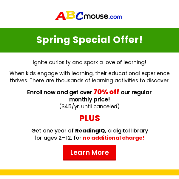 Our Spring Special Offer Is Here!