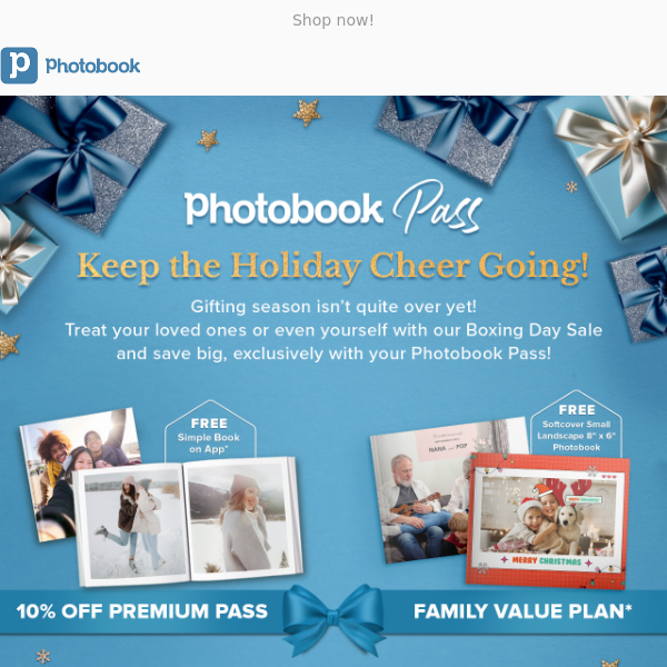Boxing Day Sale: Save more with Photobook PASS! 🫣