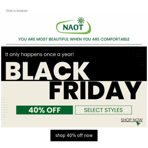 Treat Your Feet: 40% Off Select Naot Shoes