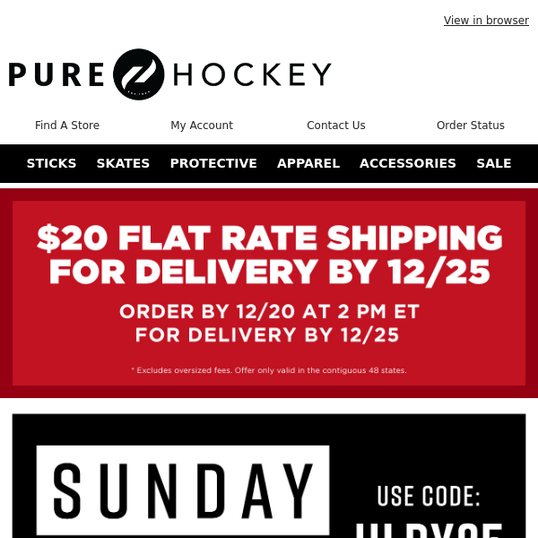 Pure Hockey, Score Up To $190 Off Top Sticks With Code: HLDY25