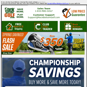 🚩 MAJOR Savings: $100 OFF Your Order & FREE 🏠 IN 2 Shipping For The PGA Championship!