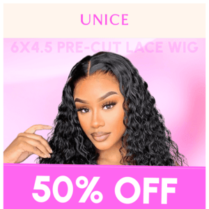Half-price get a Pre-plucked hairline & Pre-cut lace wig!