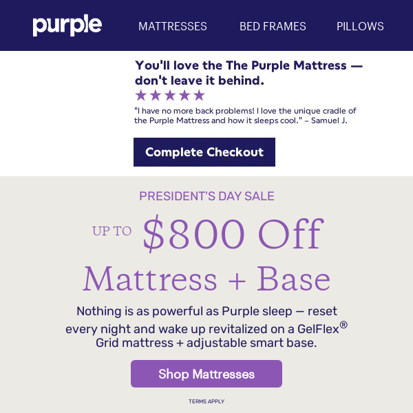 Just In: Up to $800 Off Mattress + Base