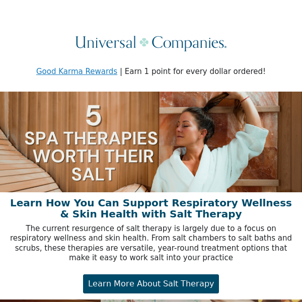 Support Respiratory Wellness & Skin Health with Salt Therapy