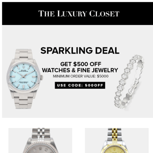 🚨$500 OFF On Jewelry & Watches! 🚨