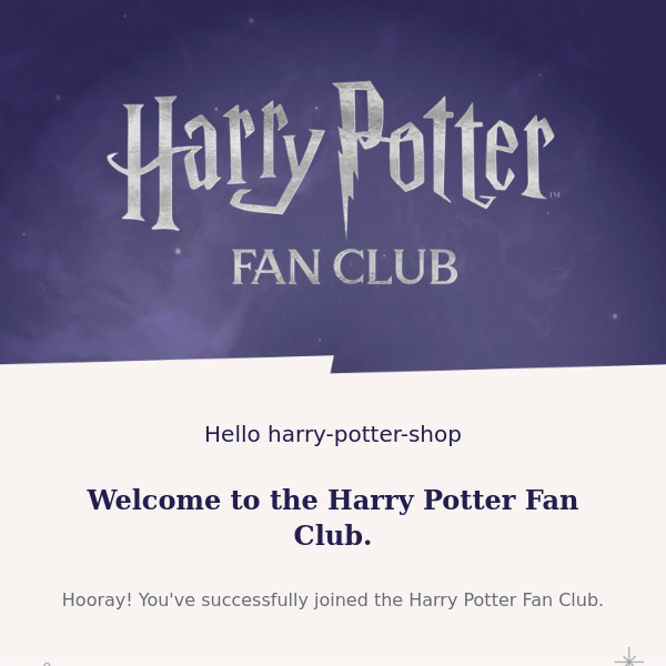 You're all set - Harry Potter Shop