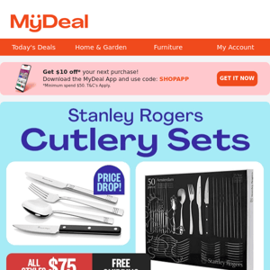 Dig In: Stanley Rogers Cutlery Sets All $75 🍴
