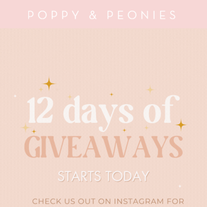 12 DAYS OF GIVEAWAYS ✨