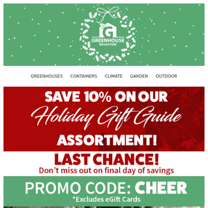 Last Chance to Save 10%